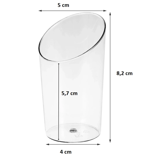 Pucharki plastikowe do deserów przekąsek monoporcji 80ml 15 szt